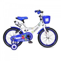 Bicicleta pentru baieti cu roti ajutatoare Little Monster Blue 20 inch 2081