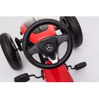 Kart cu pedale si roti din cauciuc EVA Mercedes-Benz red 