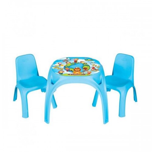 Masuta cu doua scaunele Pilsan King Study Table Bleu
