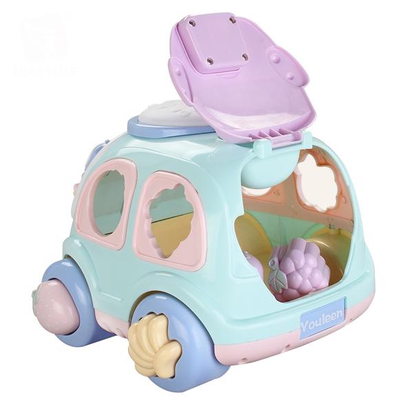 Masinuta educativa cu telefon, forme, toba pentru bebe - imagine 6