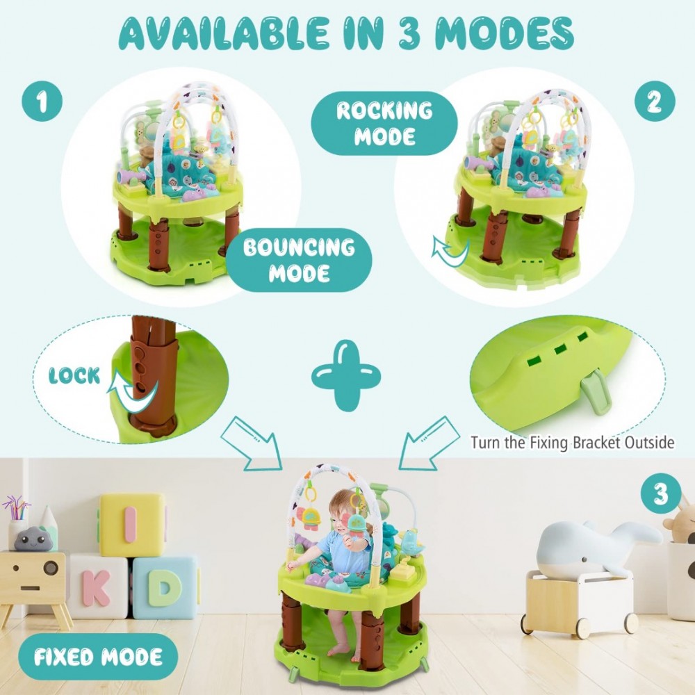 Centru de activitati pentru baieti Rainforest New Baby Jumperoo - imagine 5