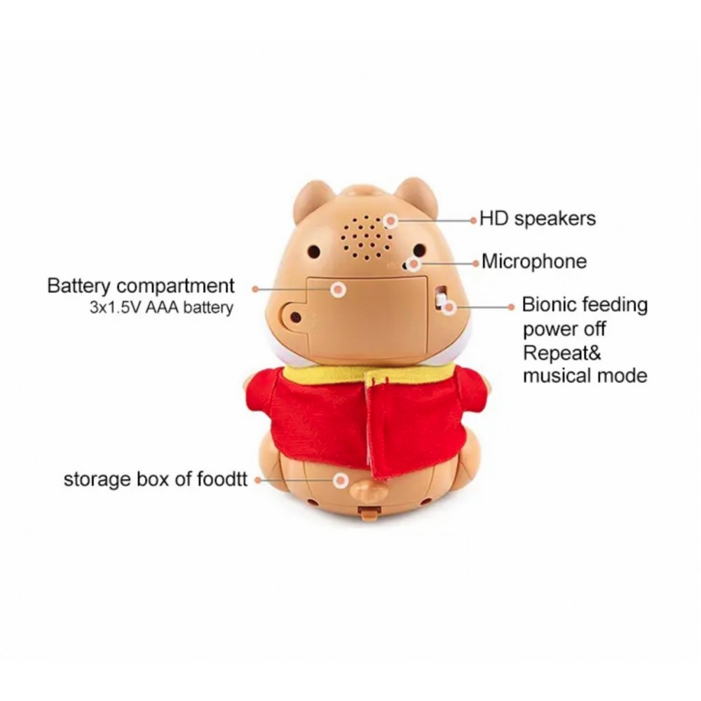 Jucarie interactiva veverita vorbitoare „Feeding Pet”- repeta ,cu efecte sonore si functie de inregistrare - imagine 7