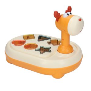 Jucarie educativa interactiva sortator de forme Docile Deer cu sunete si activitati pentru bebelusi