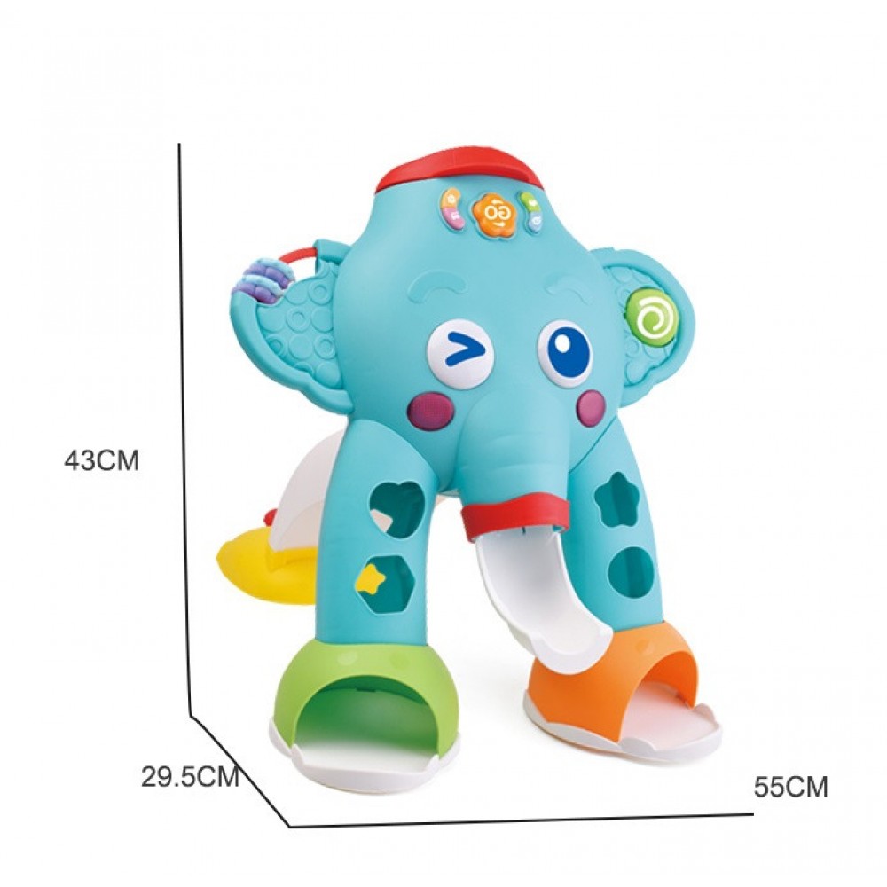 Centru de activitati elefant cu bile, cos, sortator, sunete si lumini - imagine 4