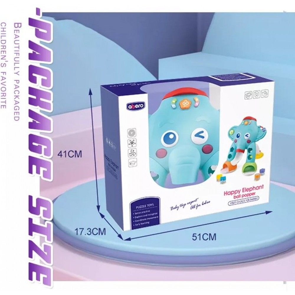 Centru de activitati elefant cu bile, cos, sortator, sunete si lumini - imagine 3