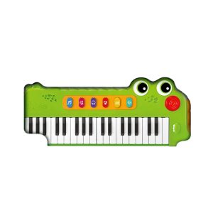 Jucarie muzicala Pian in forma de Crocodil-37 taste, sunete si lumini interactive