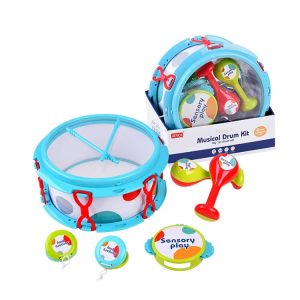 Jucarie muzicala primul meu set de tobe-culoare bleu