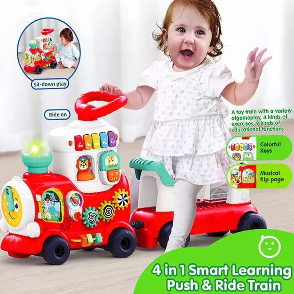 Trenulet interactiv pentru copii 4 in 1 Hola Toys - imagine 9
