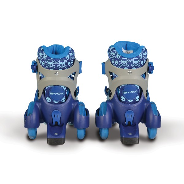 Patine cu rotile pentru baieti Byox Little Beetle Albastru, M 26-29 - imagine 5