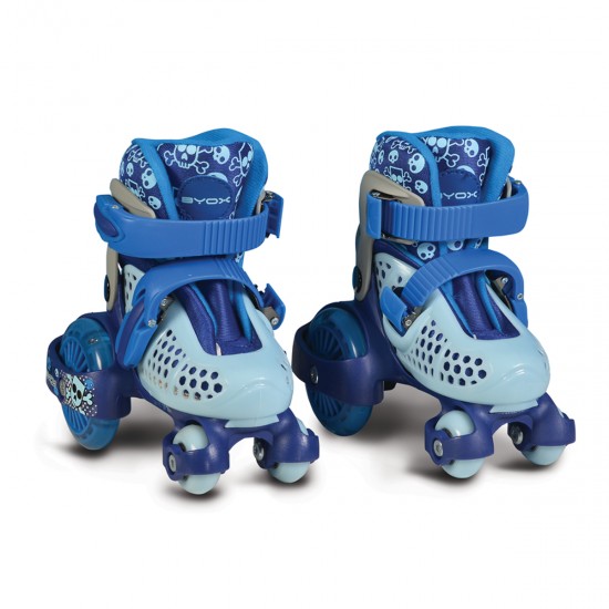 Patine cu rotile pentru baieti Byox Little Beetle Albastru, M 26-29 - imagine 4