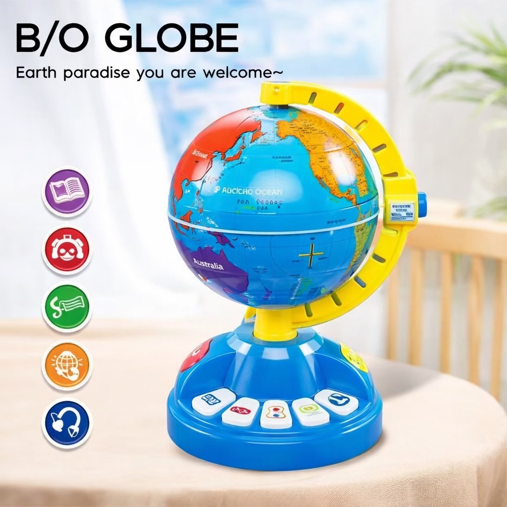 Glob pamantesc interactiv pentru copii cu lumini si sunete-Glitter - imagine 3