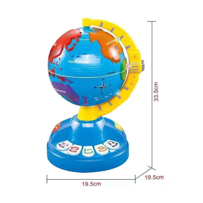 Glob pamantesc interactiv pentru copii cu lumini si sunete-Glitter - imagine 7