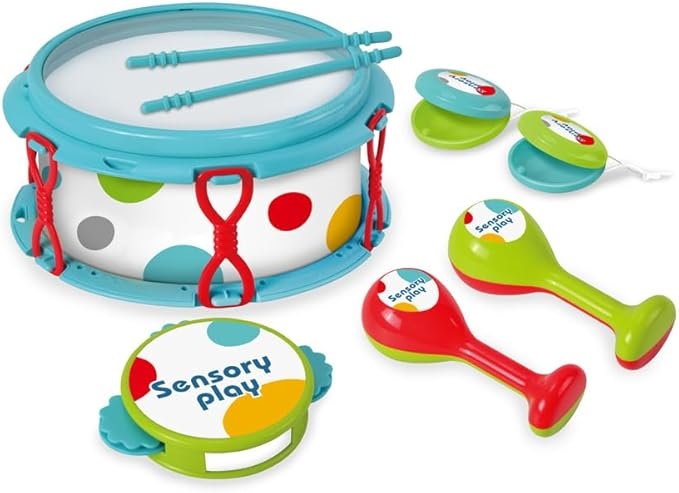 Jucarie muzicala primul meu set de tobe-culoare bleu - imagine 5