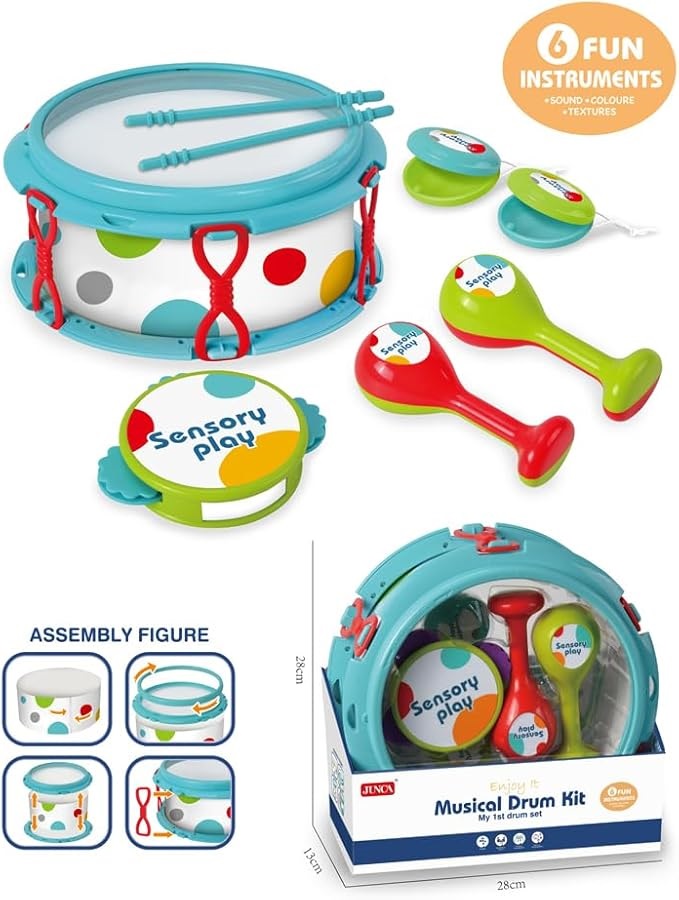 Jucarie muzicala primul meu set de tobe-culoare bleu - imagine 4