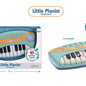 Orga pentru copii „Little Pianist” – pian muzical cu lumini, 5 melodii si tastatura interactiva