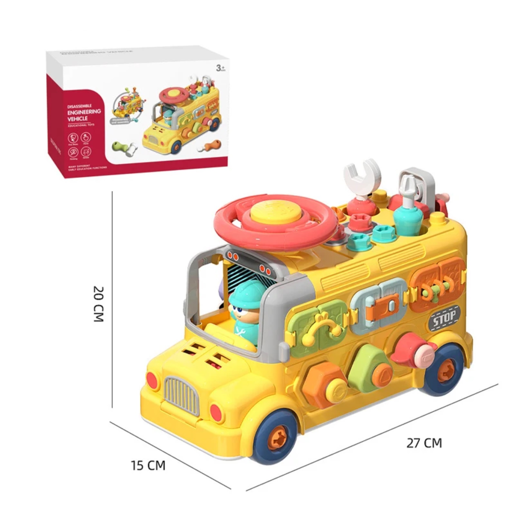 Jucarie educativa pentru copii Busy School Bus - imagine 15