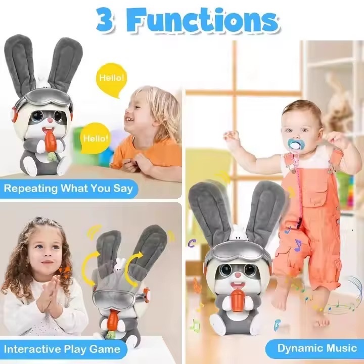 Iepuras Interactiv Muzical pentru Copii – Robot cu Accesorii - imagine 4
