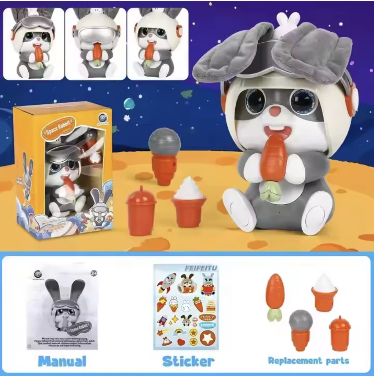 Iepuras Interactiv Muzical pentru Copii – Robot cu Accesorii - imagine 2