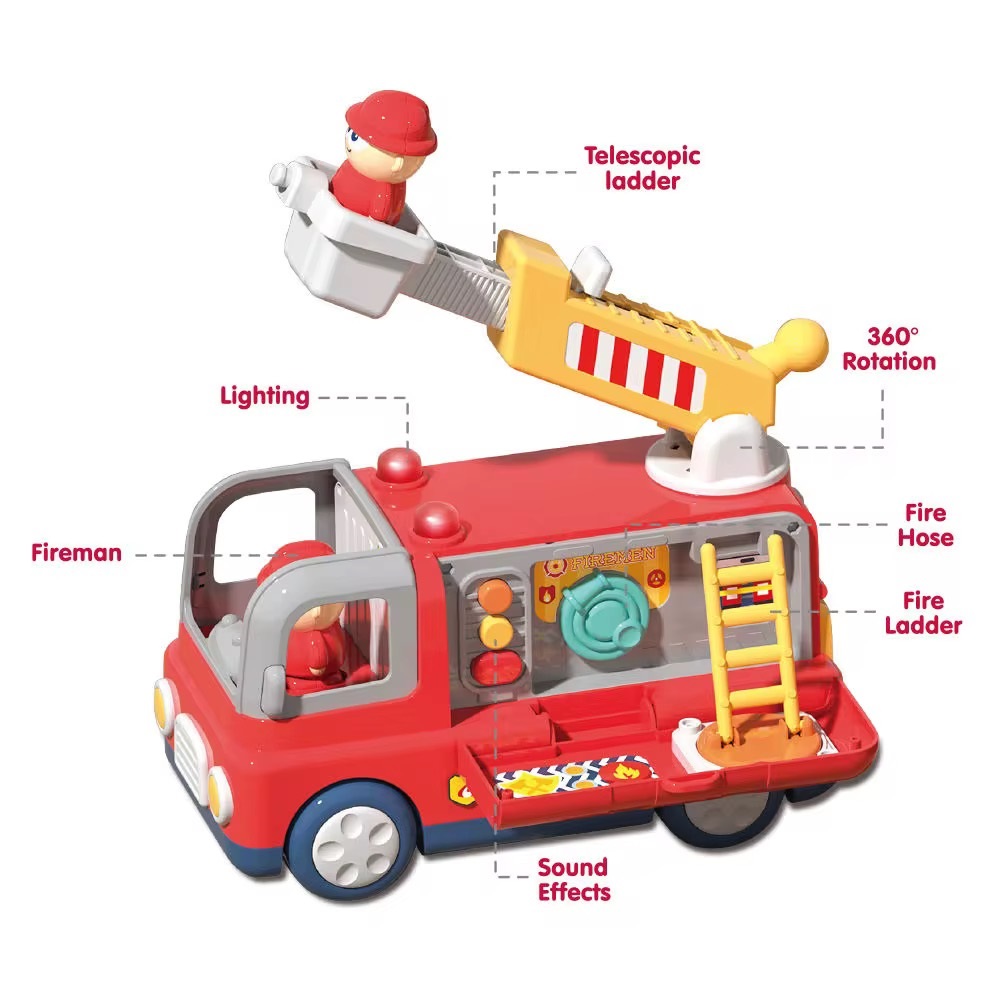 Jucarie interactiva masina de pompieri pentru copii - imagine 6