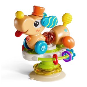 Jucarie interactiva pentru bebelusi – Catelus cu activitati si sunete + volan rotativ