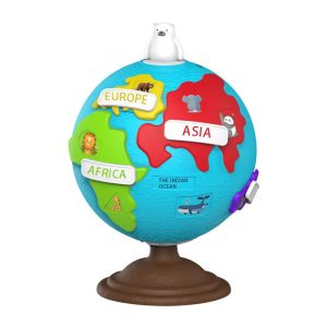 Glob Montessori pentru Copii – Puzzle Continente si Oceane