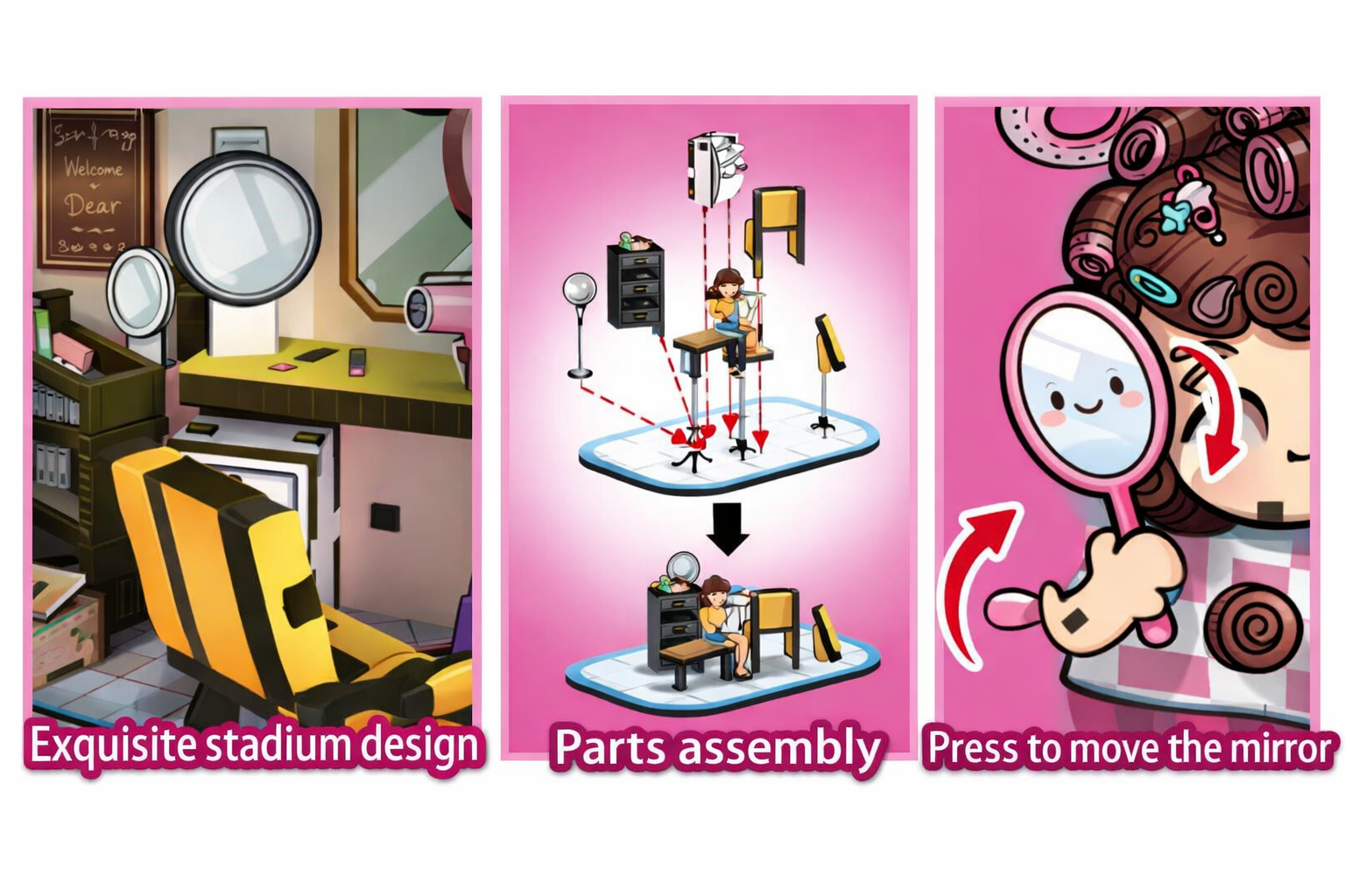 Jucarie DIY din Lemn – Mini Salon Coafura pentru Copii, Model 3D de Asamblat (53 piese) - imagine 3