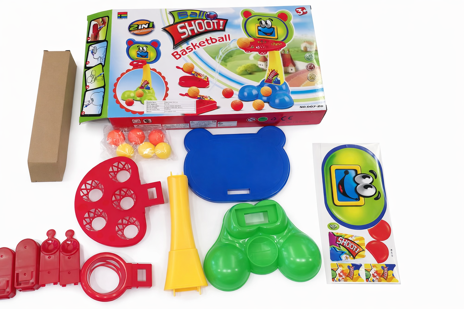 Cos de baschet pentru copii cu lansator de mingii – joc interactiv de indemanare - imagine 6